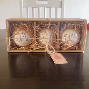 Rae Dunn set of 3 ornaments